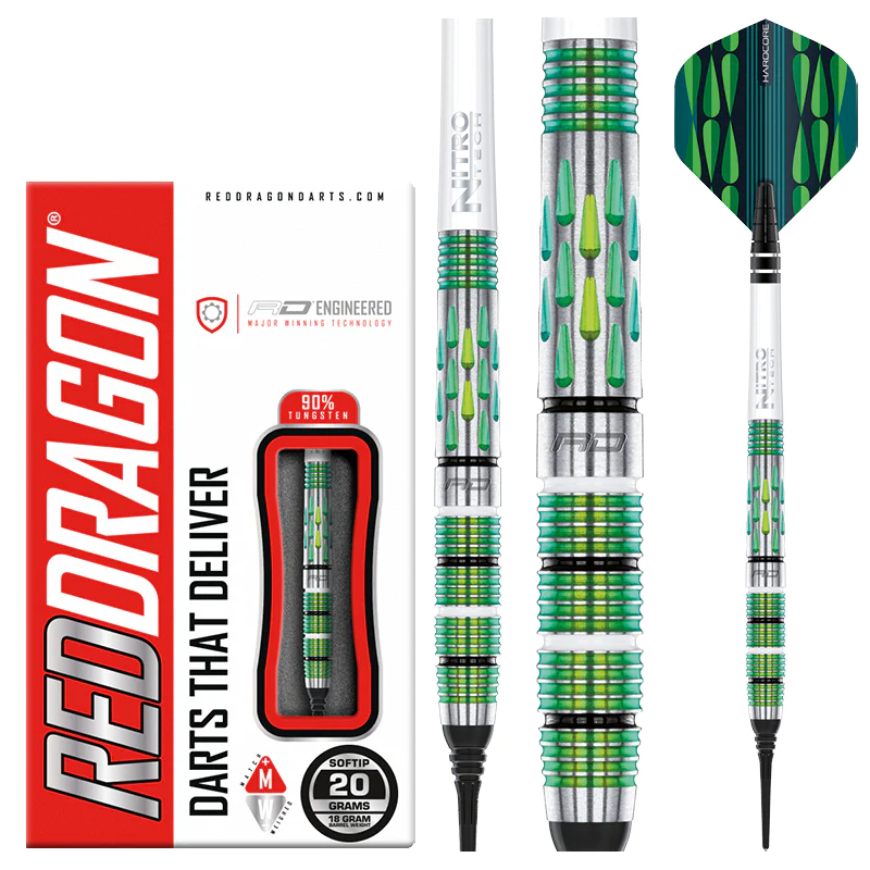 Artura 1 Shocking Green RedDragon - Softdart