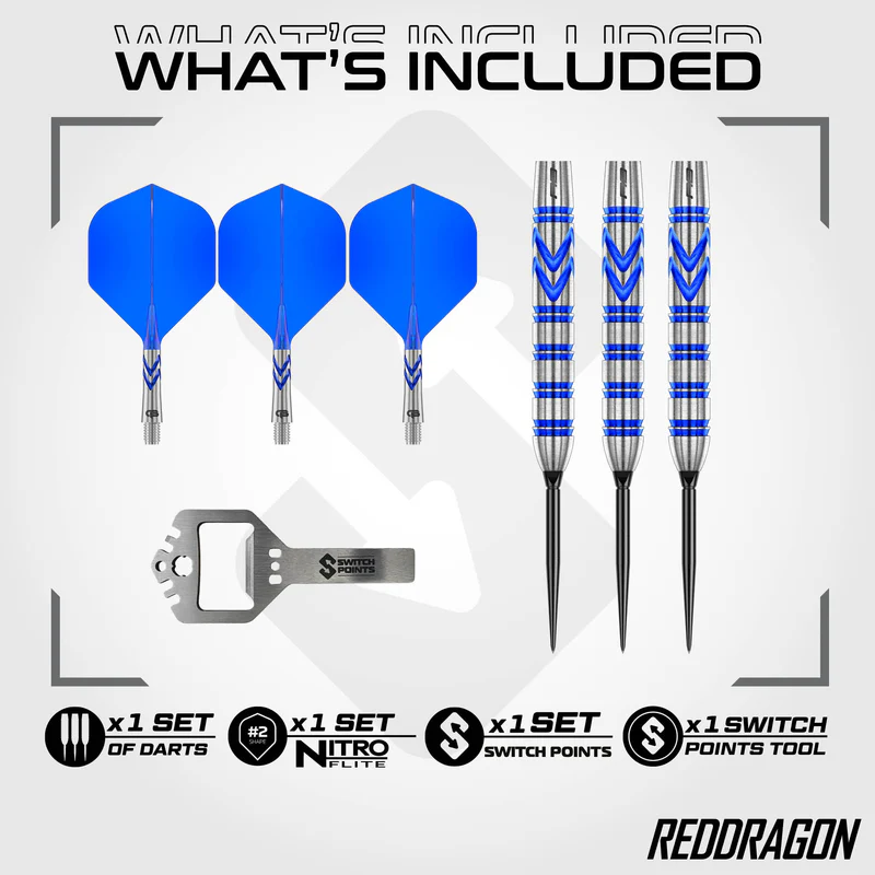 Gerwyn Price Iceman Blue - RedDragon Switch Wechselspitzen - Steeldart