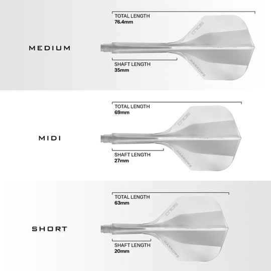 Harrows Solo Integrated Flight- Shaftsystem - No2 Standard - Transparent