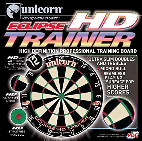 Eclipse HD Trainer Unicorn Dartboard - Thinner Doubles and Trebles