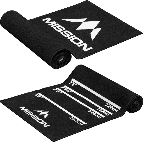 Carpet Dartmatte - schwarz mit Misson Logo