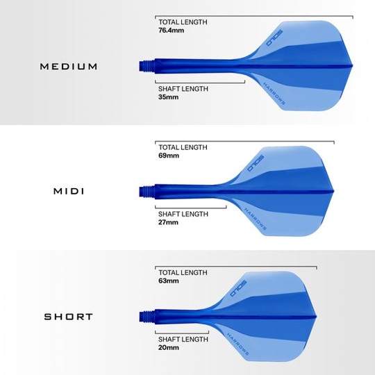 Harrows Solo Integrated Flight- Shaftsystem - No2 Standard - Blau