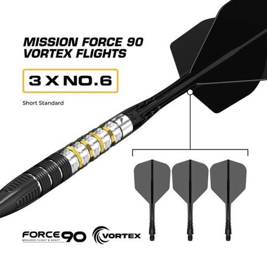 Mission Astro Darts Set - 95% Tungsten - Steeldart