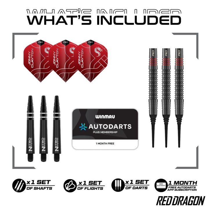 Jonny Clayton ADV-Pro 90% Tungsten Darts RedDragon - Softdart