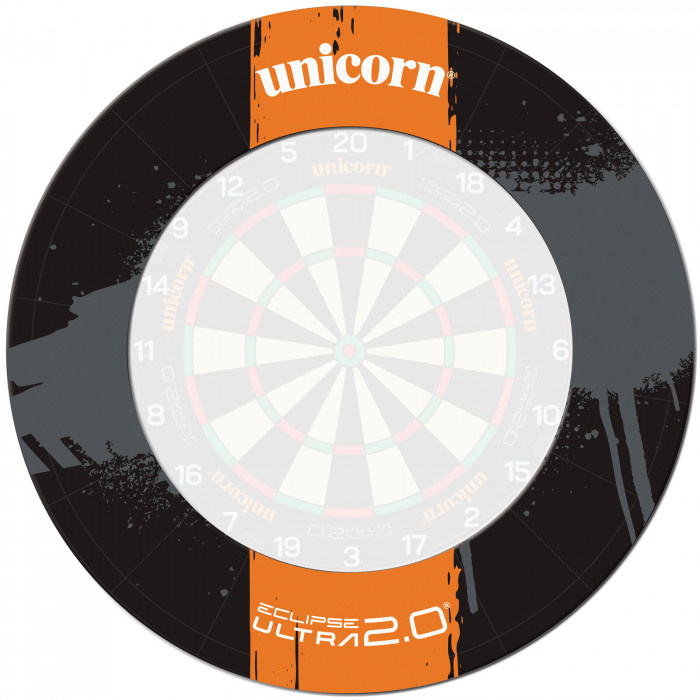 Unicorn Professional Dartboard Surround Ultra 2.0 - Schwarz/Grau/Orange