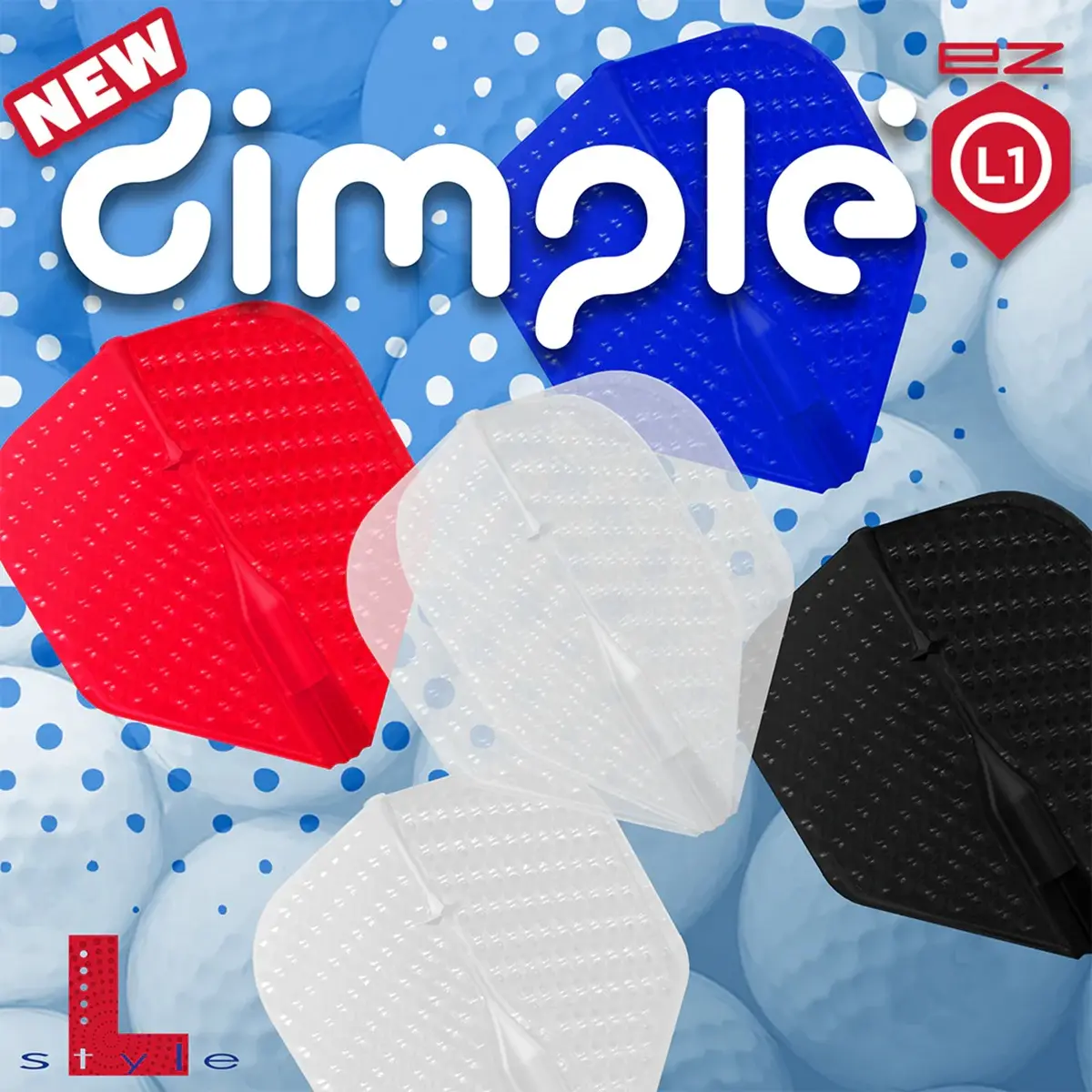 L-Style L1EZ Dimple Standard Flights - Red