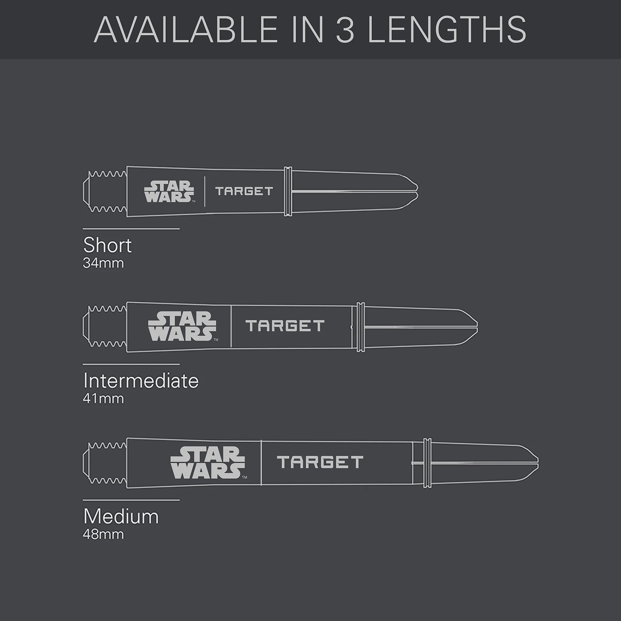 Target Star Wars Pro Grip Shaft 3er Packung - Black