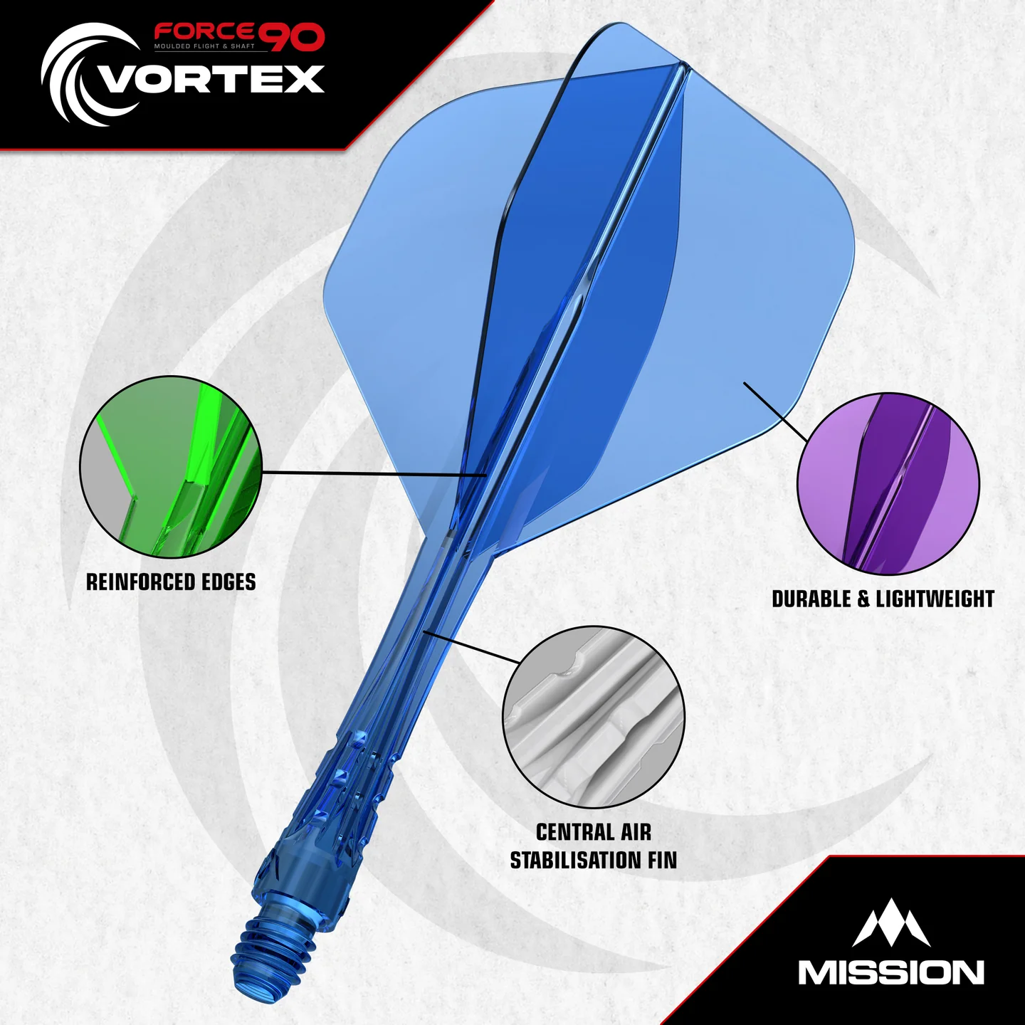 Mission - Force 90 Vortex - Flight-Shaft-System - Standard No2 - Neon orange