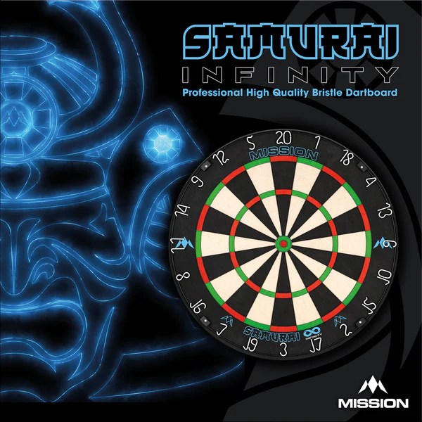 Samurai Infinity Mission Professional Dartboard - Black Ring
