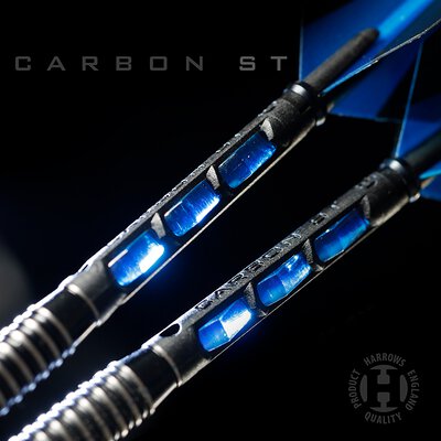 Harrows Carbon ST Shafts - Dart Stems - Black & Aqua Blue