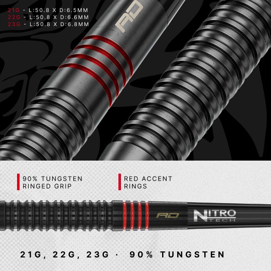 Jonny Clayton ADV-Pro 90% Switch Point Darts RedDragon - Steeldart