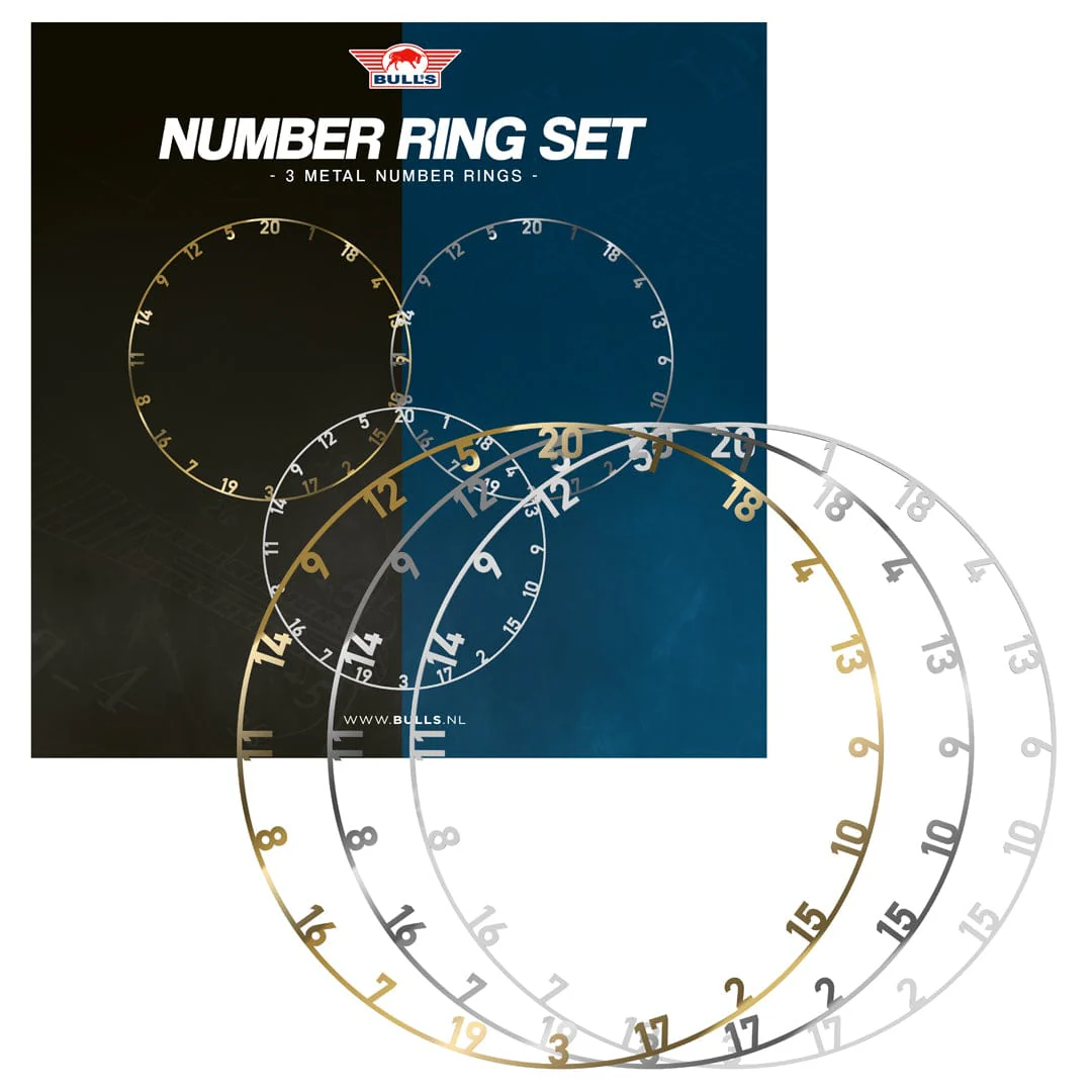 Bull's NL Metal Number Ring Set - 3 Stück
