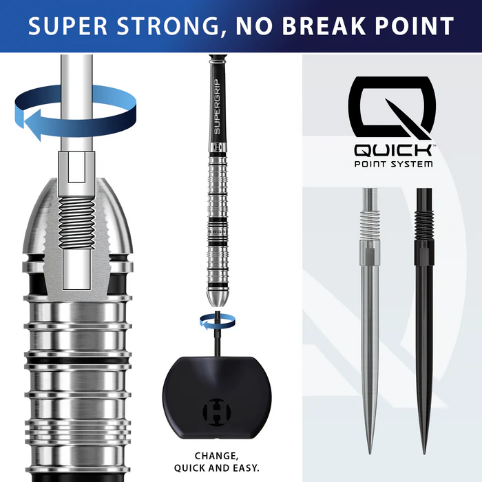 Harrows Quick Point Wechselspitzen - Dartspitzen - Black