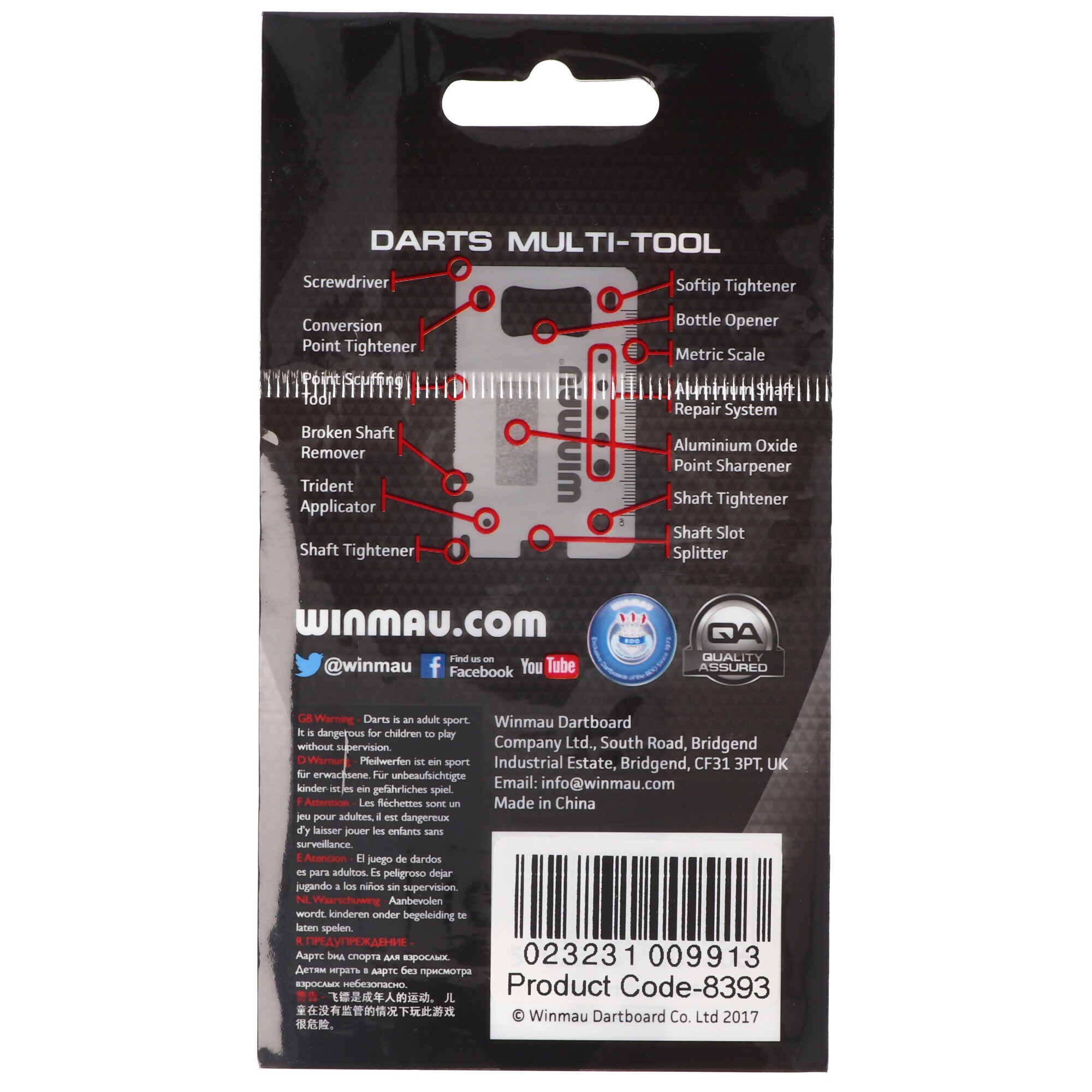 Winmau Darts Multi-Tool - Silber