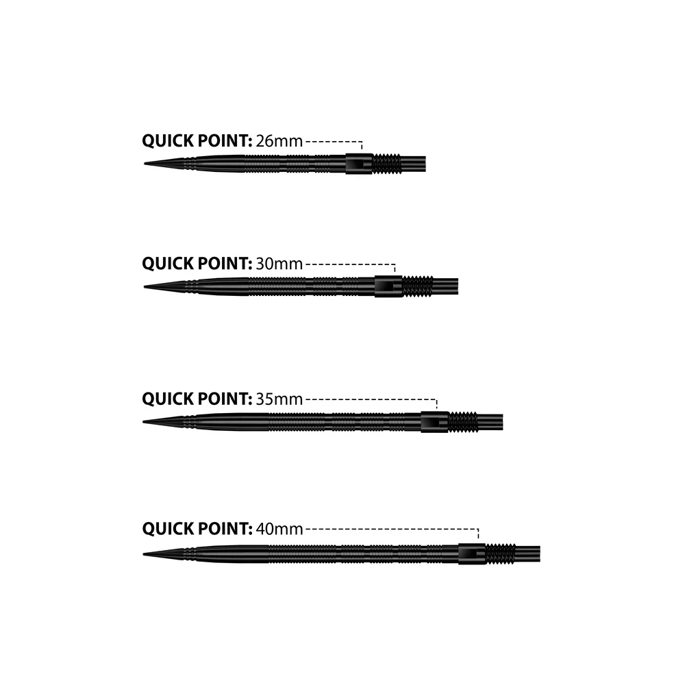 Harrows Micro Ridge Quick Points Wechselspitzen - Dartspitzen - Black