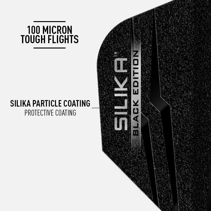 Harrows Silika Black Edition - Tough Crystalline Coated Flights - No2