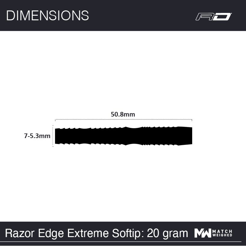 Razor Edge Extreme RedDragon - Softdart