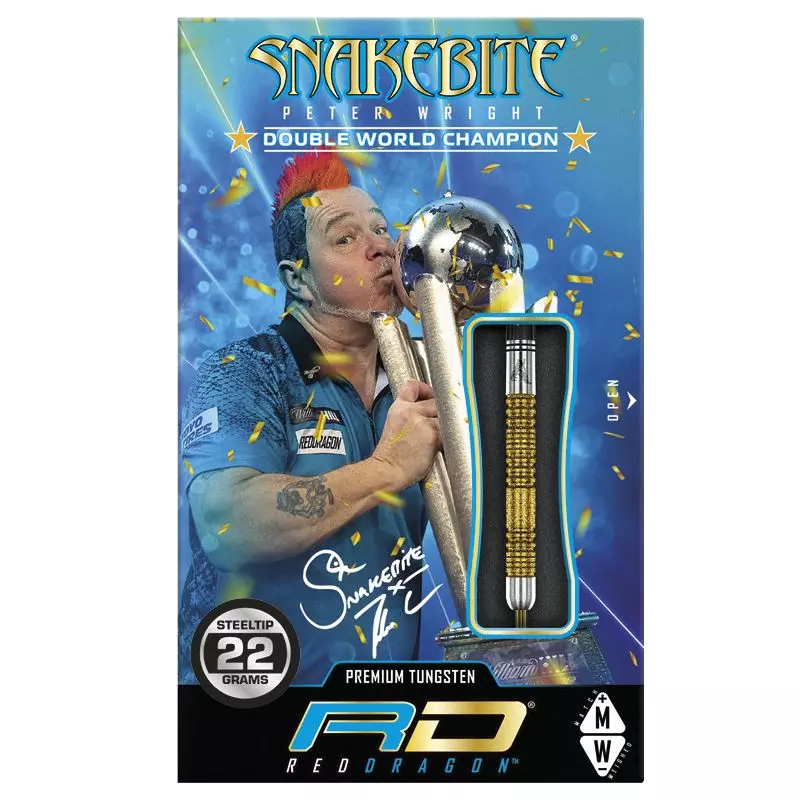 Peter Wright Snakebite Double World Champion SE Gold Plus - Steeldart