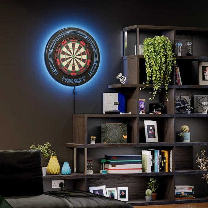 Target Corona Vision Notched Dartboard Surround mit LED Beleuchtung
