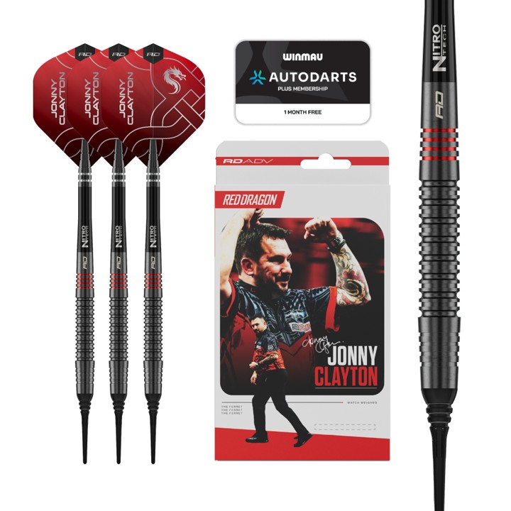 Jonny Clayton ADV-Pro 90% Tungsten Darts RedDragon - Softdart