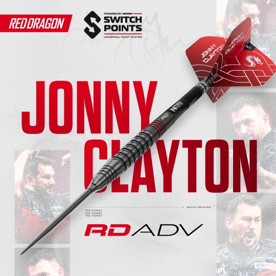 Jonny Clayton ADV-Pro 90% Switch Point Darts RedDragon - Steeldart