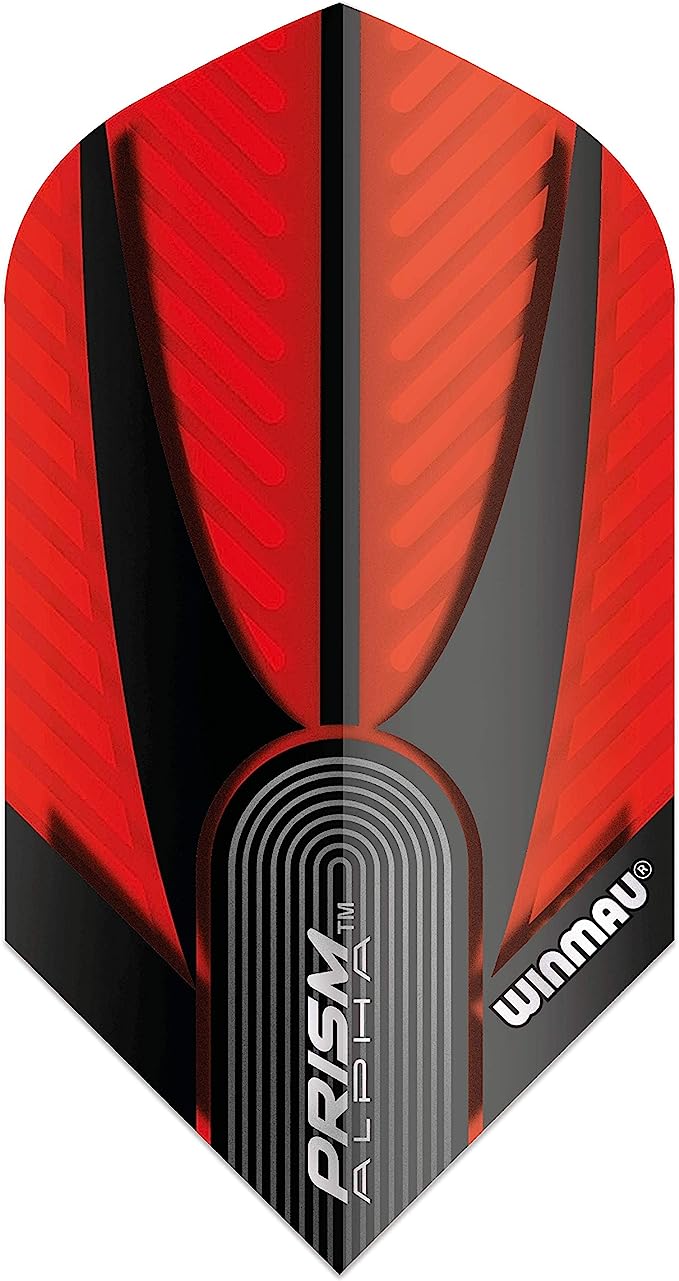 Prism Alpha Winmau Dart Flights - Slim Red & Black