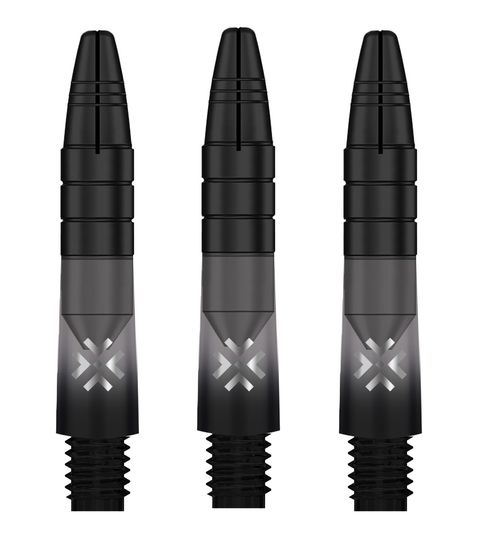 Bullet Shafts Black Aluminium Top - Schwarz/Grau