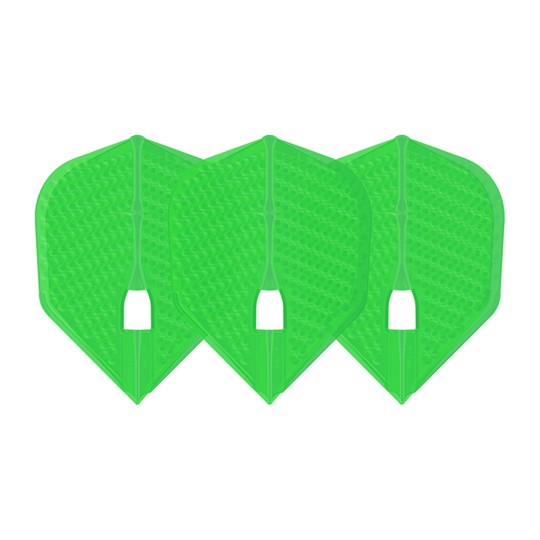 L-Style L3 Pro Champagne Dimple Flights Shape - Lime Green
