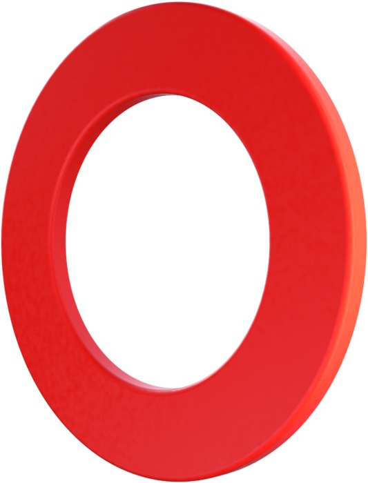 Winmau Plain Dartboard Surround ohne Aufdruck - Rot