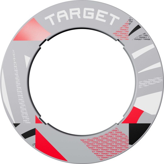 Target Patterned Notched Dartboard Surround