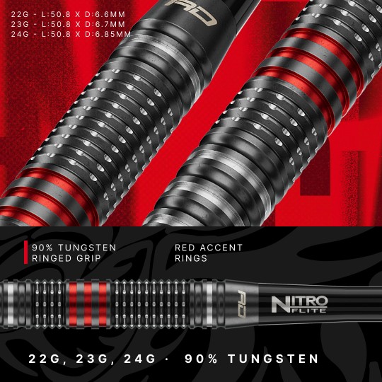 Jonny Clayton RD-Pro 90% Switch Point Darts RedDragon - Steeldart