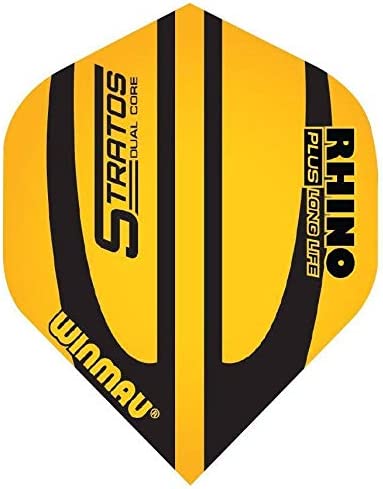Rhino Plus Winmau Dart Flights - 150 Ultra Thick - gelb, schwarz