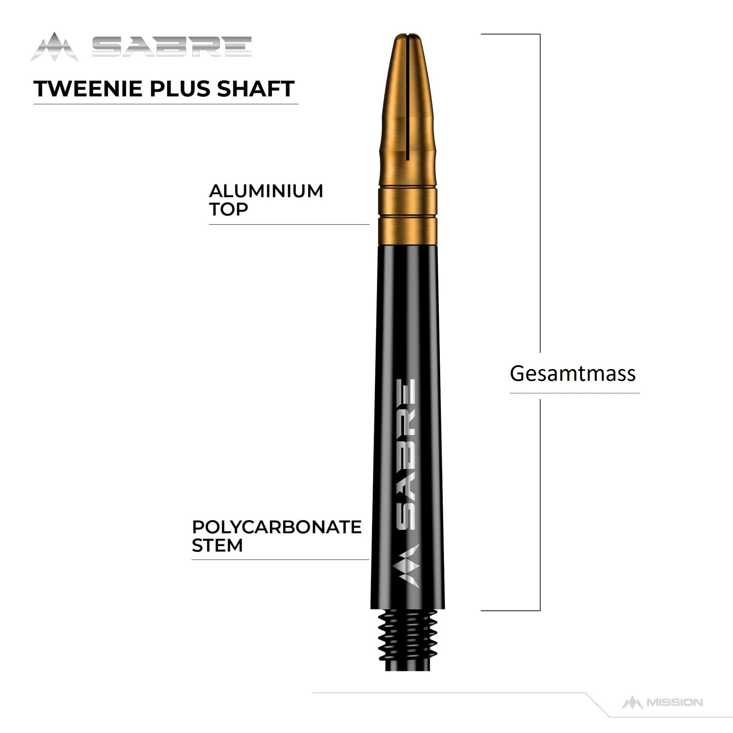 Sabre Shafts Mission - Black - Gold Top