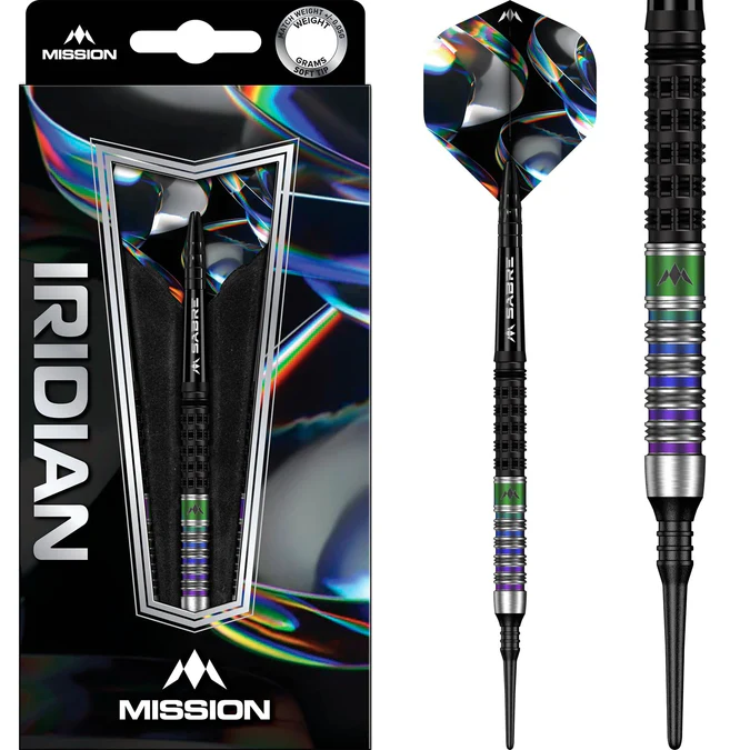 Mission Iridian - Black & Coral PVD - 90% Tungsten - Softdart
