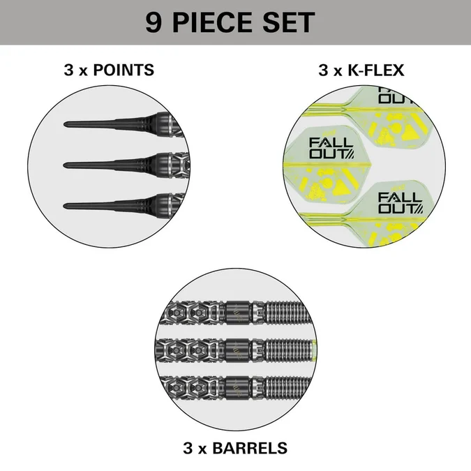 Luke Littler Nuke Fallout 90% Target Soft-Tip Darts - Softdart