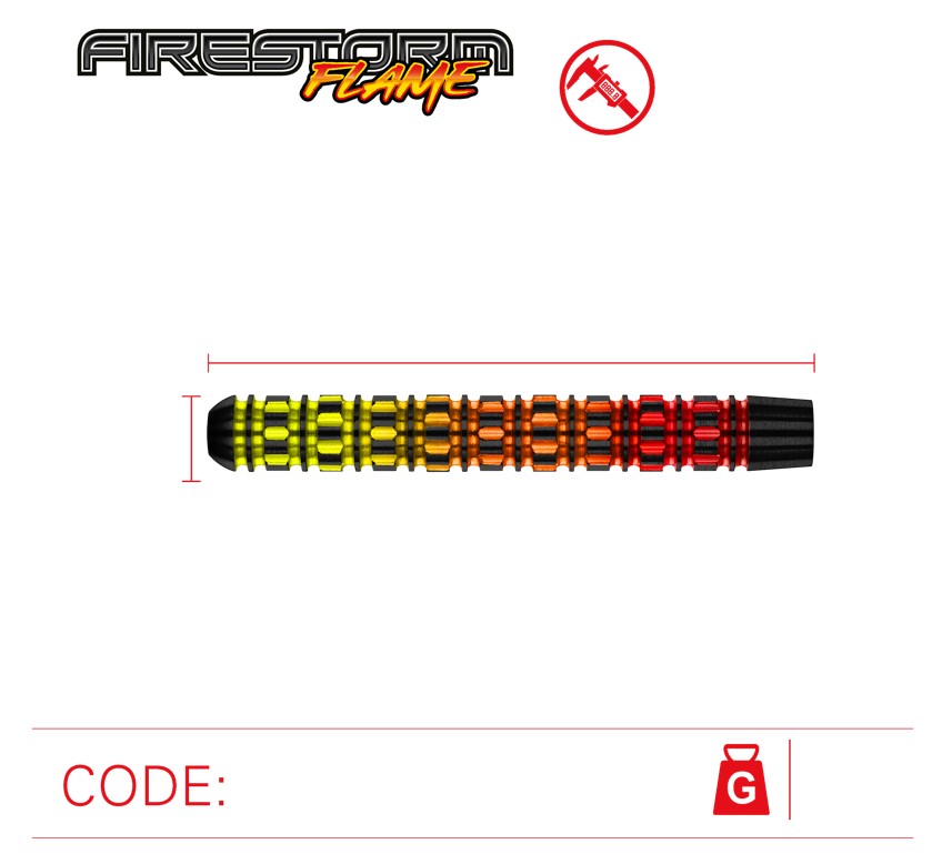 Firestorme Flame Winmau - Steeldart