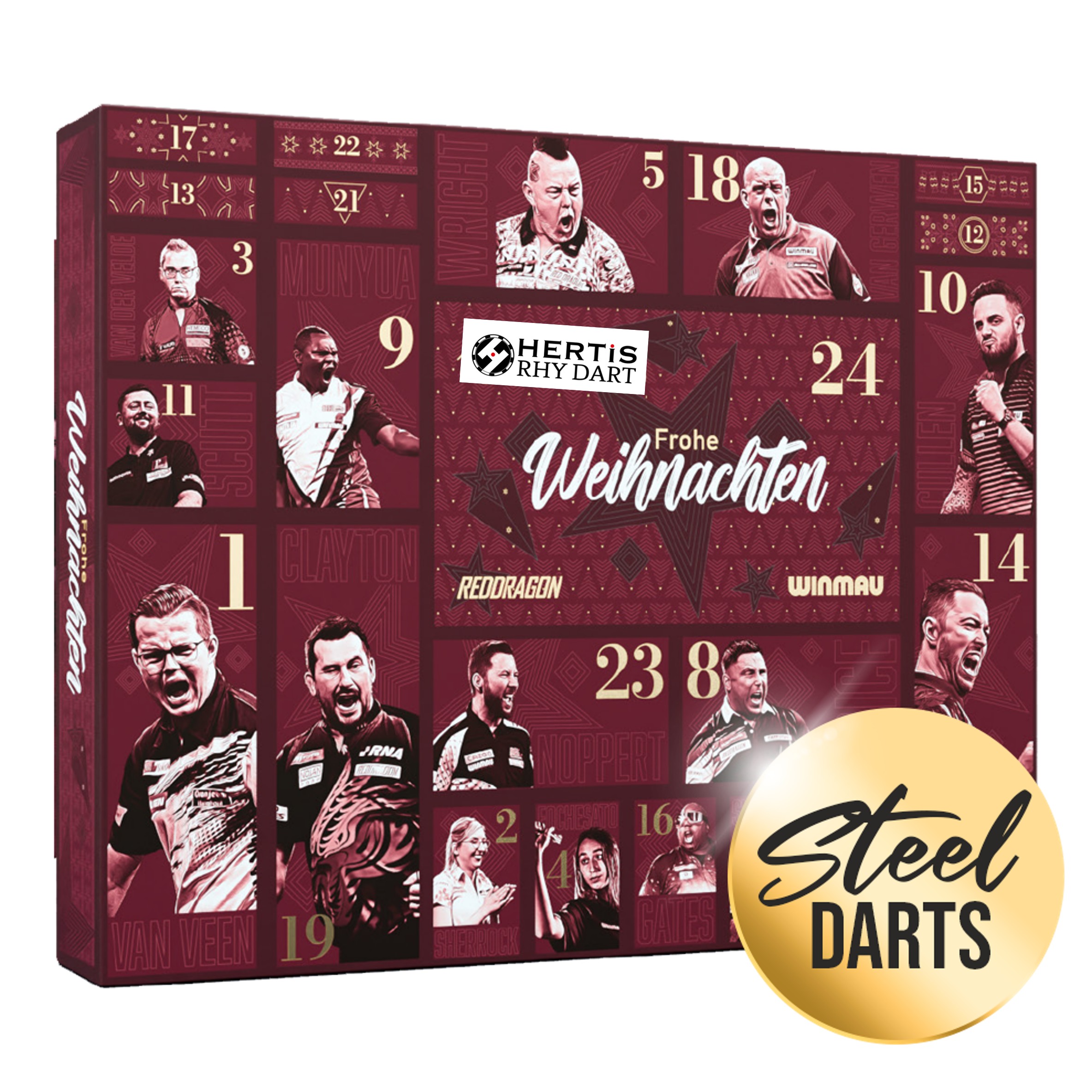 Premium Adventskalender 2026 - Winmau - RedDragon - für Steeldart Spieler