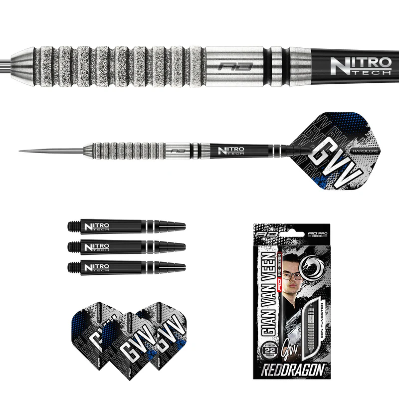 Gian van Veen Tour Edition Darts Red Dragon - Steeldart