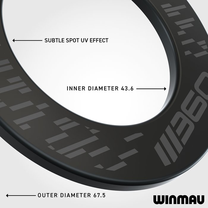 Winmau Blade 360 Dartboard Surround - Schwarz-Grau