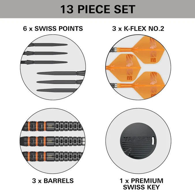 Raymond van Barneveld 95K Swiss Point Target - Steeldart
