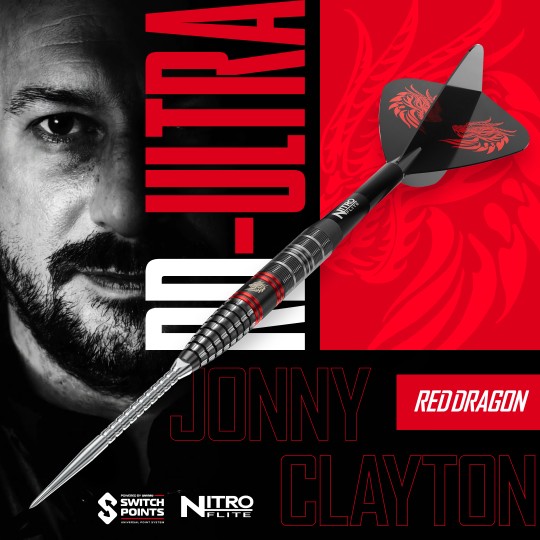 Jonny Clayton RD-Ultra 90% Switch Point Darts RedDragon - Steeldart