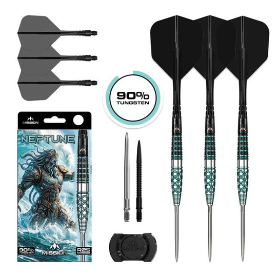 Mission Neptune Darts Set - 95% Tungsten - Steeldart