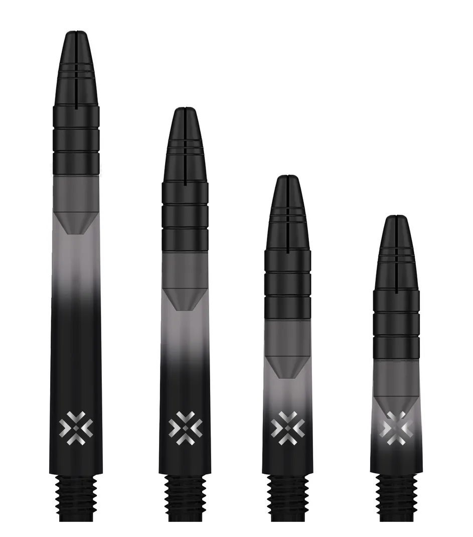 Bullet Shafts Black Aluminium Top - Schwarz/Grau