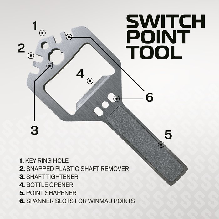 Winmau Switch Point Wave - Wechselspitzen Silber