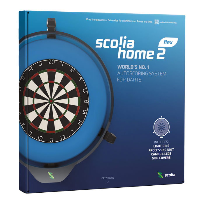 Scolia Home 2 Flex Vers. 2.3 - mit Beleuchtung - Zählsystem für Steeldarts