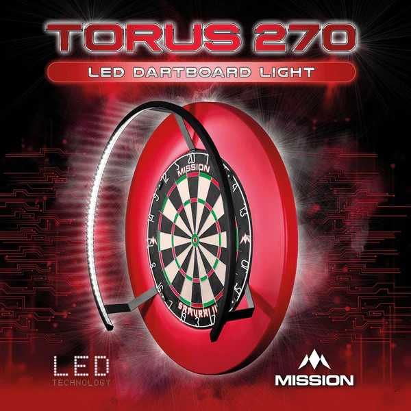 Torus 270 Dartboard Beleuchtung - Mission Black