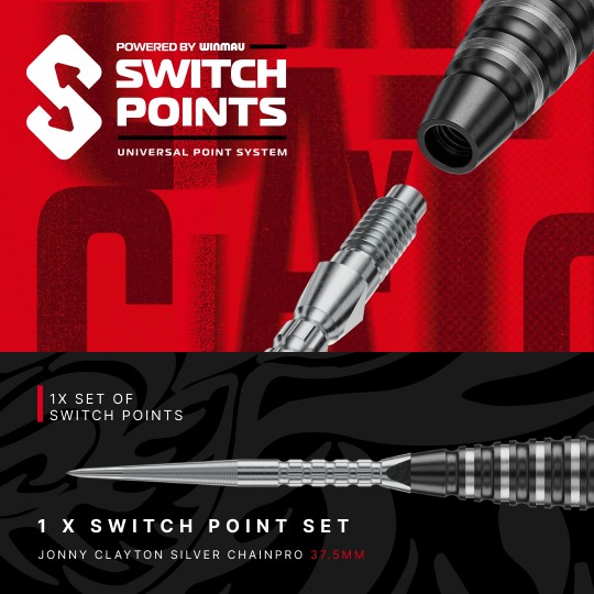 Jonny Clayton RD-Pro 90% Switch Point Darts RedDragon - Steeldart