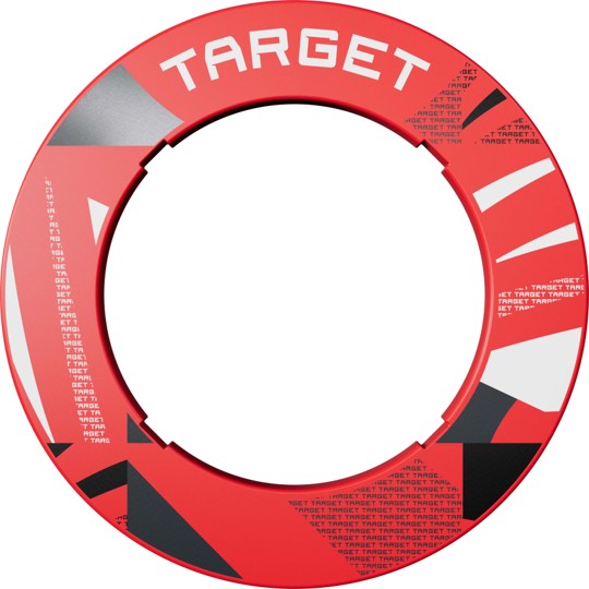 Target Patterned Notched Dartboard Surround