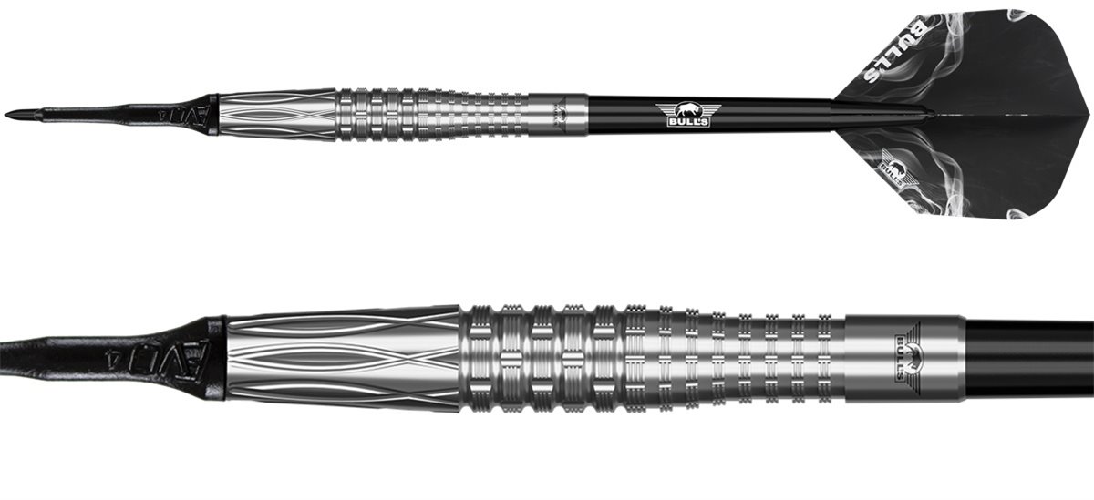 Bull's NL Softtip Smoke Silver Ash 90% Tungsten - Softdart