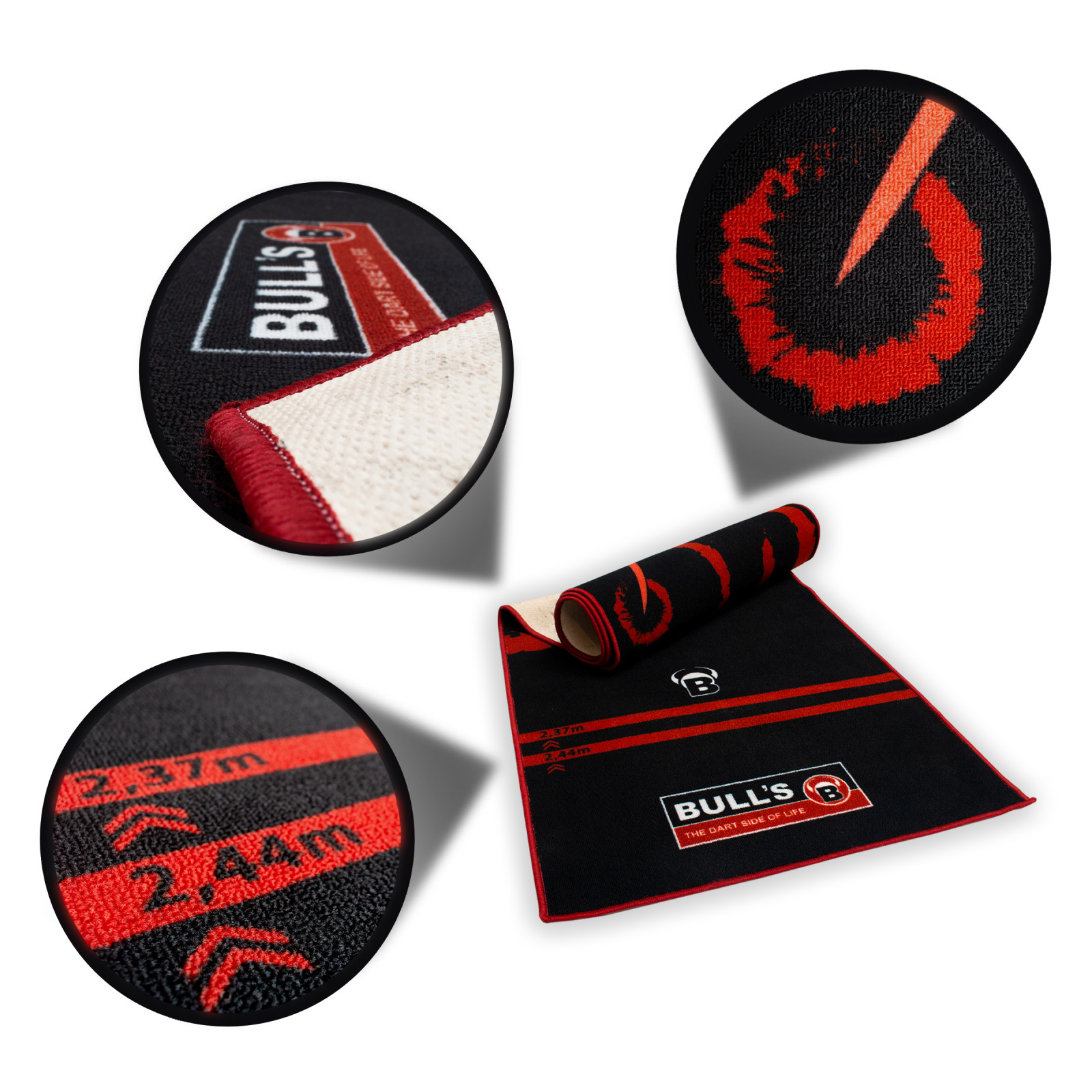 Bull's Carpet Mat "140" Dartmatte - Red
